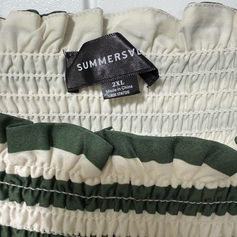 summersalt Green and White Striped Maxi Dress with Tie Straps - Picture 5 of 10